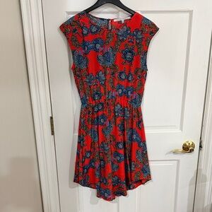 Collective Concepts Red and Blue Asymmetrical Dress